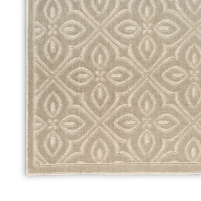 Nourison Washable Charm Silver Ivory WCH03 6 ft. X 9 ft. Rect. Rug