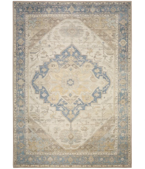 Nourison Vintage Washables Blue Green VWS13 5 ft. 3 in. X 7 ft. 3 in. Rect. Rug