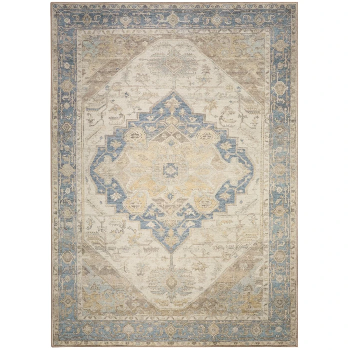 Nourison Vintage Washables Blue Green VWS13 5 ft. 3 in. X 7 ft. 3 in. Rect. Rug