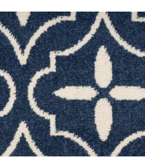 Nourison Home Nourison Essentials Navy Ivory NRE04 2 ft. 2 in. X 7 ft. 6 in. Rectangle Rug