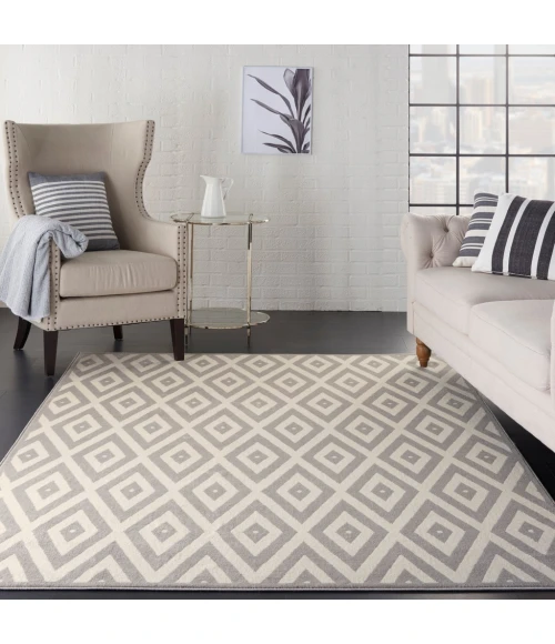 Nourison Grafix Area Rug GRF18-White/Grey