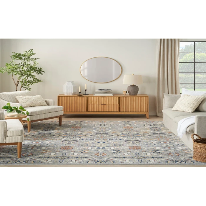 Nourison Allur Grey ALR03 7 ft. X 10 ft. Rectangle Rug