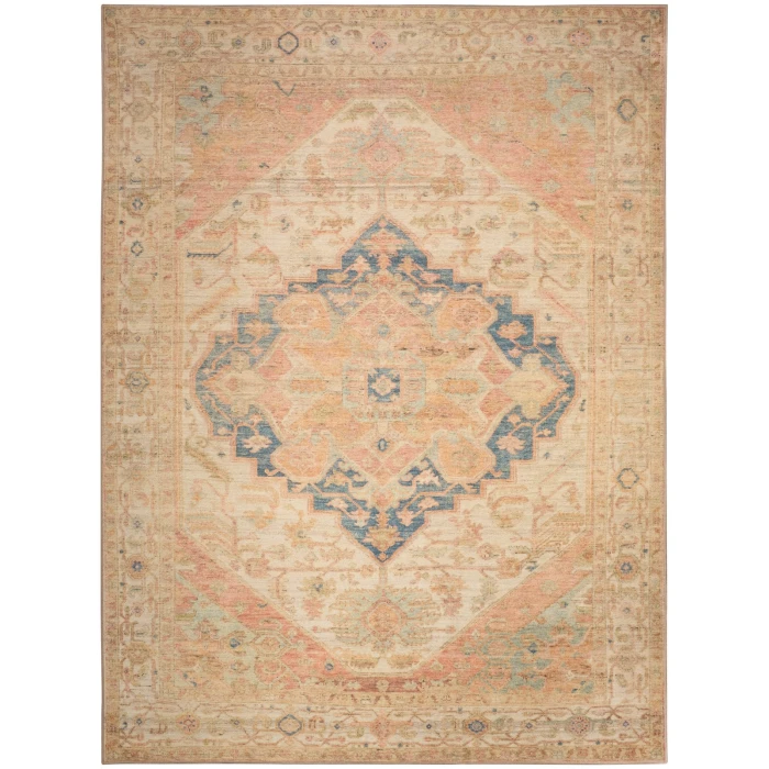 Nourison Vintage Washables Multicolor VWS15 9 ft. X 12 ft. Rect. Rug
