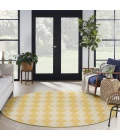 Nourison Positano Yellow POS04 6ft. Round Rug