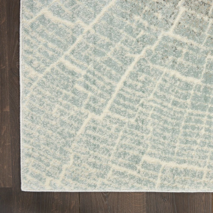 Nourison Marmara Teal Grey Ivory MRA06 9ft. x 12ft. Rect. Rug