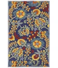 Nourison Aloha Navy Multicolor ALH17 2 ft. 8 in. X 4 ft. Rectangle Rug