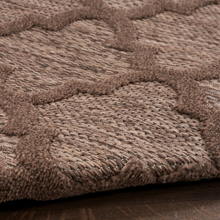 Nourison Easy Care Brown NES01 10 ft. X 14 ft. Rect. Rug