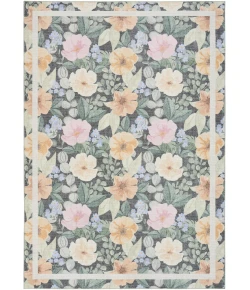 Nourison Home Botanical Washables Grey BOT01 7ft.6in. x 9ft.10in. Rect. Rug
