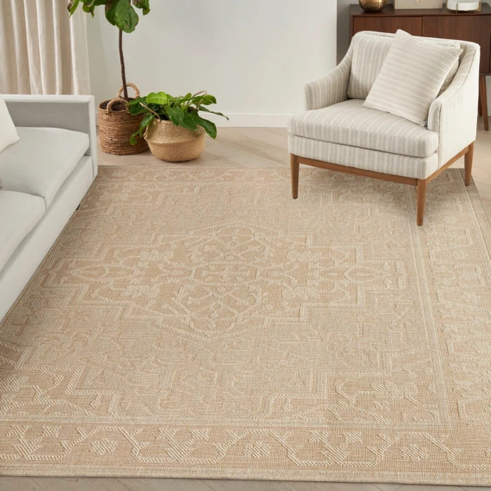 Nourison Tulum Cream TLM05 10 ft. X 14 ft. Rect. Rug