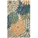 Nourison Home Aloha ALH05 Blue Green 5 ft. 3 in. X 7 ft. 5 in. Area Rug