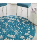 Nourison Tranquil Round Area Rug TRA04-Turquoise