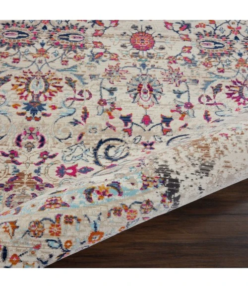 Nourison Vintage Kashan Round Area Rug VKA02-Ivory