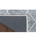 Nicole Curtis Machine Washable Series 1 Blue Grey SR107 2 ft. 2 in. X 8 ft. Rectangle Rug