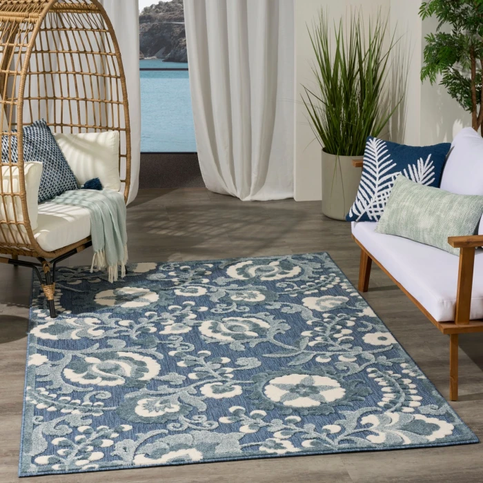 Nourison Aloha Blue ALH17 3 ft. 6 in. X 5 ft. 6 in. Rect. Rug