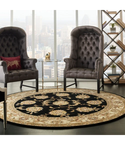 Nourison 2000 Round Area Rug 2022-Black