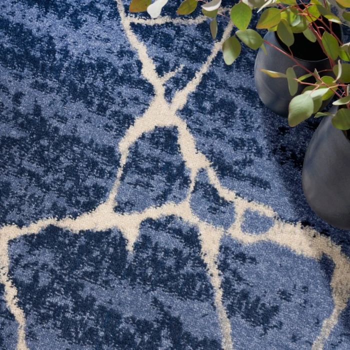 Calvin Klein River Flow Blue RFV05 5ft. 3in. x 7ft. 3in. Rect. Rug