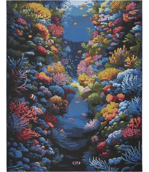 Nourison Home Color Splash Multicolored CSP03 7ft.10in. x 9ft.10in. Rect. Rug
