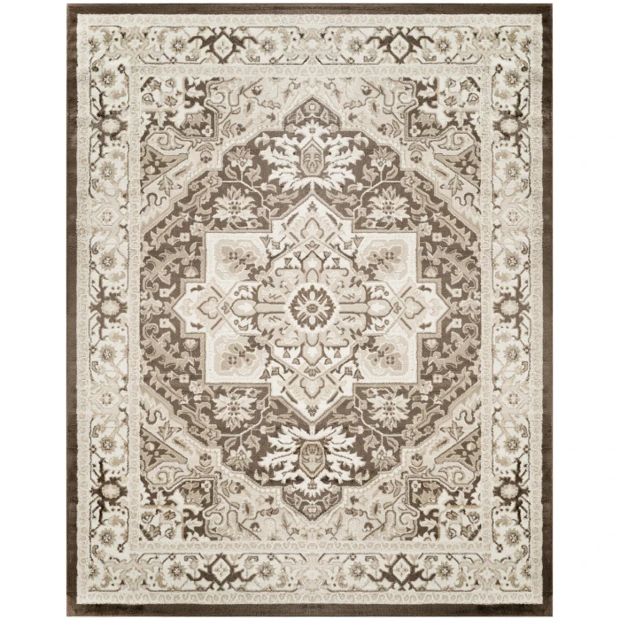Nourison Dekor Brown Ivory DEK08 7 ft. 10 in. x 9 ft. 10 in. Rect. Rug