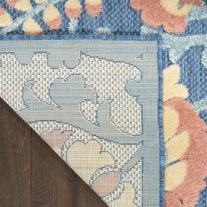 Nourison Aloha Blue Rose ALH17 5 ft. 3 in. X 7 ft. 5 in. Rect. Rug