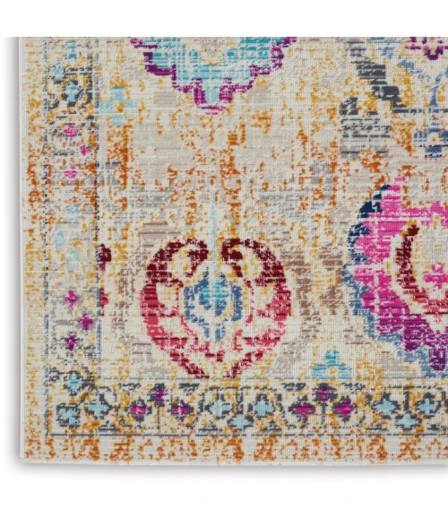 Nourison Vintage Kashan Ivory Multicolor VKA04 5ft.3in. x 7ft.10in. Rect. Rug