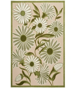 Nourison Home Aloha ALH33 Ivory Green 6 ft. X 9 ft. Area Rug