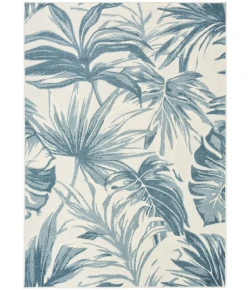Nourison Home Aloha ALH43 Ivory Blue 3 ft. 6 in. X 5 ft. 6 in. Area Rug