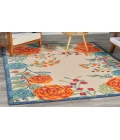 Nourison Aloha Ivory Multicolor ALH32 5 ft. 3 in. X 7 ft. 5 in. Rectangle Rug