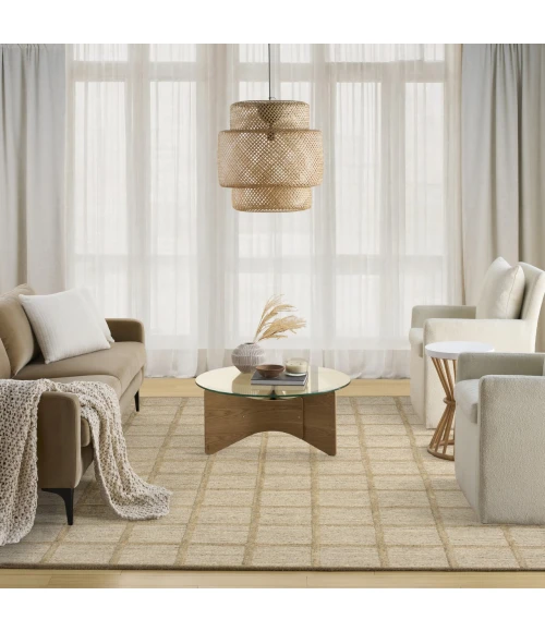 DKNY Pure Framework Tan FRA01 8ft.6in. x 11ft.6in. Rect. Rug