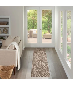 Nourison Home Garden Oasis GOA01 Mocha 2 ft. X 8 ft. Area Rug