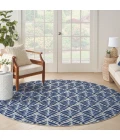 Nourison Aloha Blue ALH35 5 ft. 3 in. X Round Rug