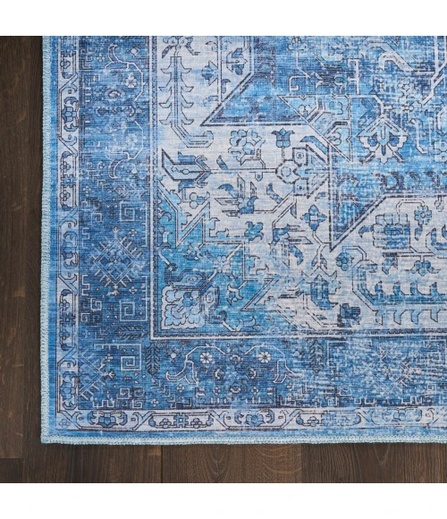 Nourison Nourison Washables Blue NWB15 2 ft. 2 in. X 10 ft. Rect. Rug