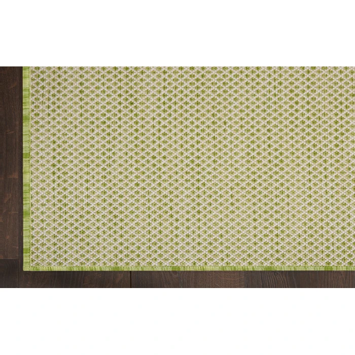 Nourison Courtyard Ivory Green COU01 2 ft. 2 in. X 8 ft. Rectangle Rug