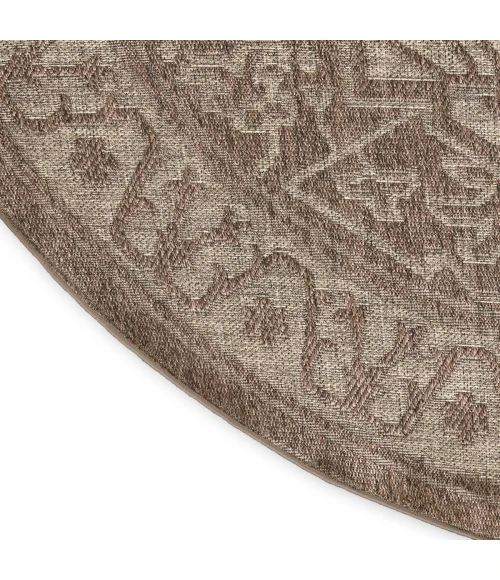 Nourison Tulum Brown TLM05 8 ft. X Round Rug