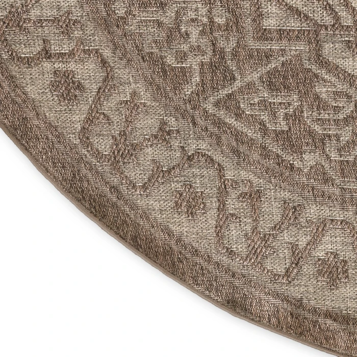 Nourison Tulum Brown TLM05 8 ft. X Round Rug