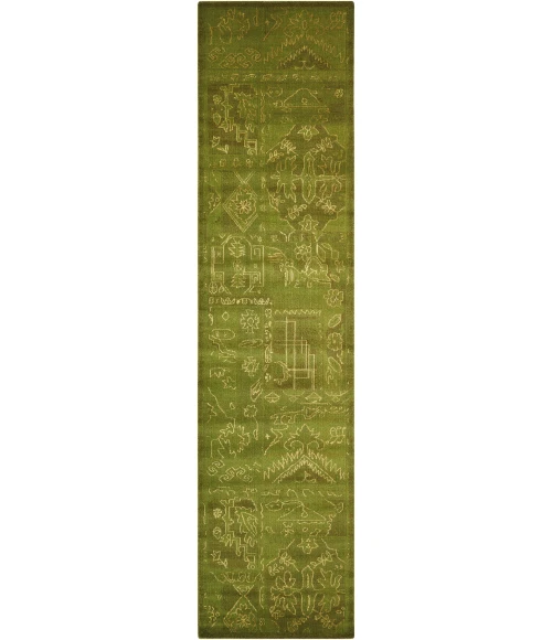 Nourison Home Silk Infusion Green SIF02 2ft.6in. x 10ft. Rect. Rug