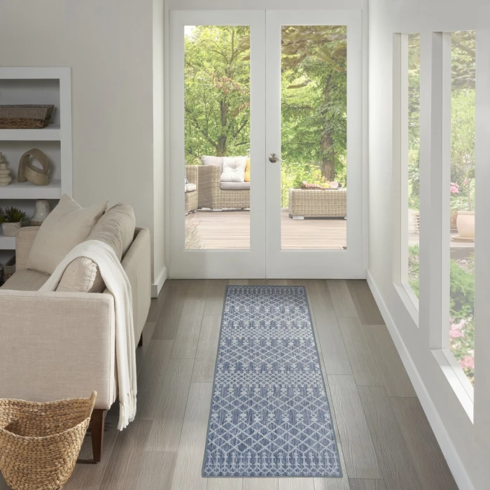 Nourison Positano Navy Blue POS02 2ft.2in. x 8ft. Rect. Rug