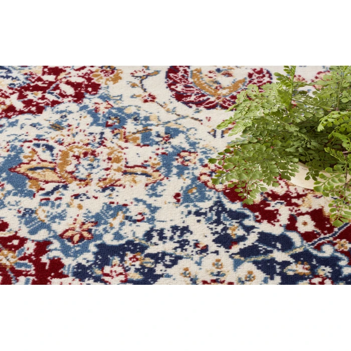 Nourison Grafix Blue Multicolor GRF31 4 ft. Round Rug