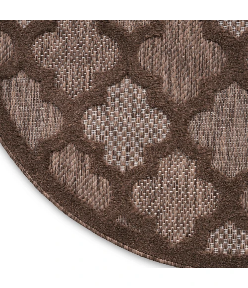 Nourison Home Easy Care Brown NES01 8 ft. Round Rug