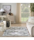 Nourison Dekor Grey Navy DEK05 4 ft. X 6 ft. Rect. Rug