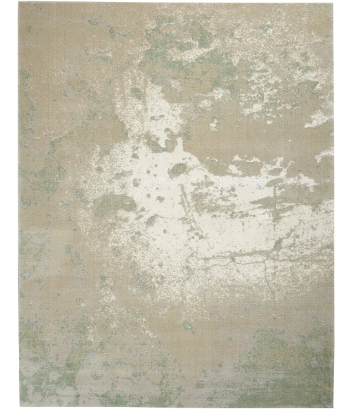 Nourison Twilight Ivory Green TWI06 7ft.9in. x 9ft.9in. Rect. Rug