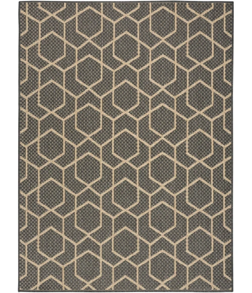 Nourison Horizon Indoor/Outdoor Charcoal HOZ01 4 ft. X 6 ft. Rect. Rug