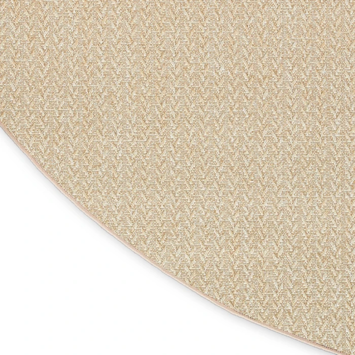 Nourison Tulum Cream TLM02 8 ft. X Round Rug
