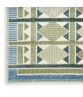 Nourison Nordic Green Blue NRC06 2 ft. X 6 ft. Rect. Rug