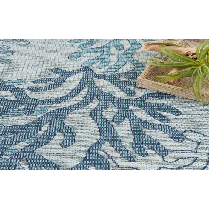 Nourison Garden Oasis Blue GOA05 3 ft. X 5 ft. Rectangle Rug