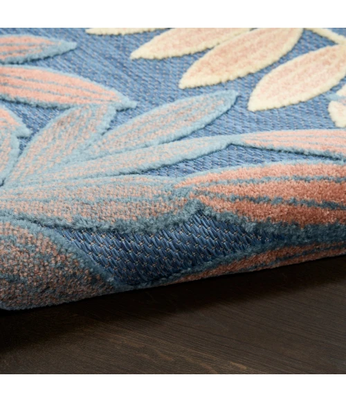 Nourison Aloha Blue Rose ALH18 5 ft. 3 in. X 7 ft. 5 in. Rect. Rug