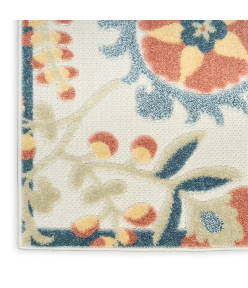 Nourison Aloha Grey Multicolor ALH17 3 ft. 6 in. X 5 ft. 6 in. Rect. Rug