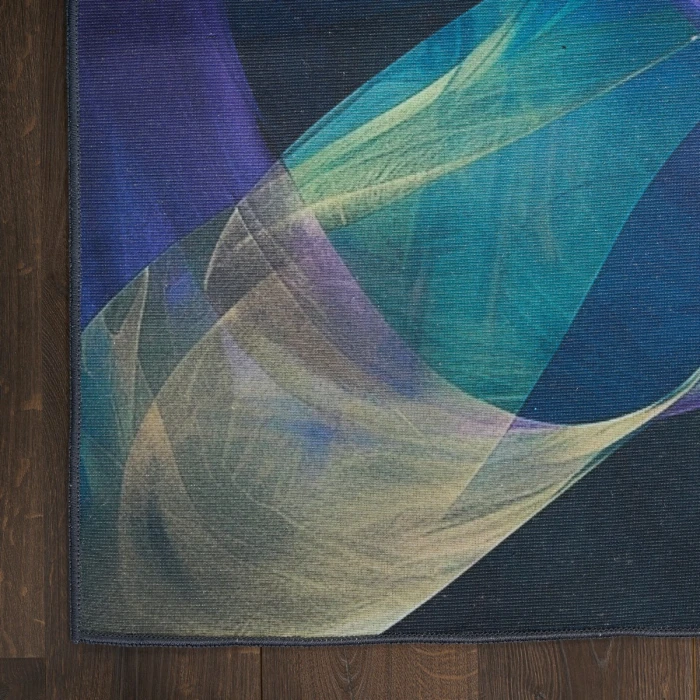 Nourison Nourison Washables Blue Multicolor NWB16 3 ft. X 5 ft. Rect. Rug
