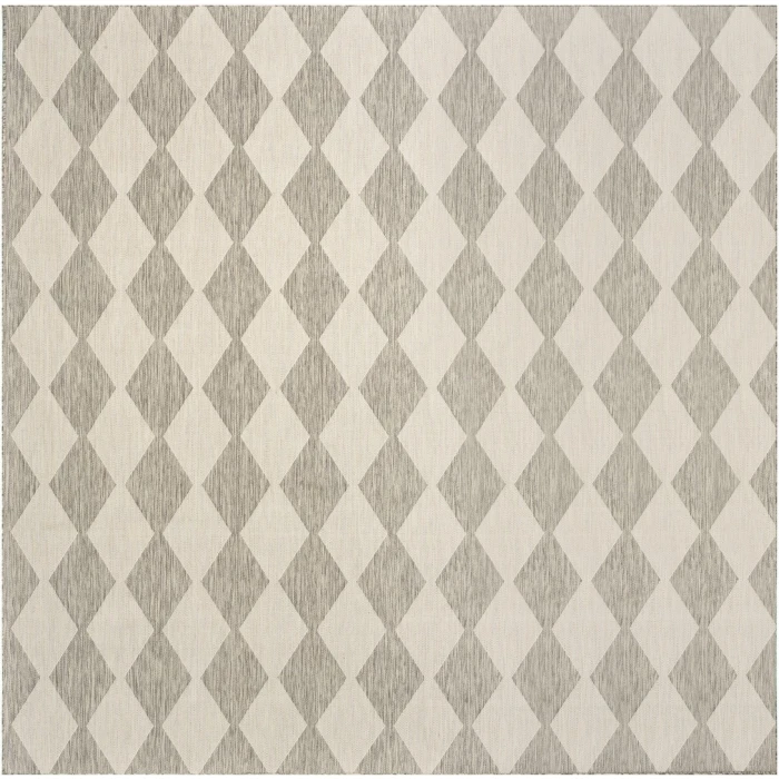 Nourison Positano Light Grey POS04 8ft. Square Rug
