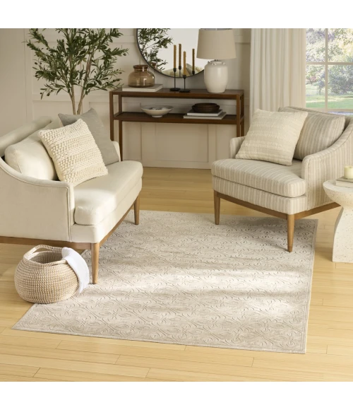 Nourison Home Washable Charm Beige WCH03 5ft. x 7ft. Rect. Rug