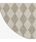 Nourison Positano Light Grey POS04 8ft. Round Rug